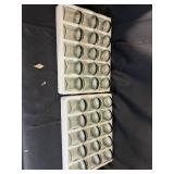 Lot of 24 Small Clear Glass Jars in Box