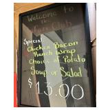 Woodsam Lighted Menu Display Board with Markers and Accessories
