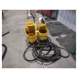 Water Hose & (2) Mop Buckets...
