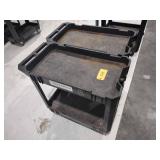 (2) Poly Shop Carts, 30x18...