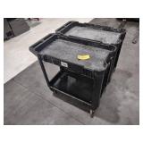 (2) Poly Shop Carts, 30x18...