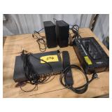 Router, UPS, & Speakers...