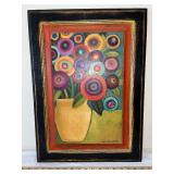 Framed Floral Abstract Painting by Jolie Raimondo