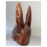 Large Vintage Papier-Mache Rabbit Mask with Tall Ears