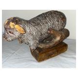 Antique Hand-Carved Religious Wood Figures â Lamb and Jesus Corpus