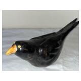 Pair of Black Ceramic Bird Figurines