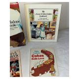 Collection of 6 Vintage Themed Cookbooks Including Children