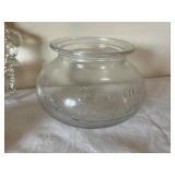 Vintage Glass Apothecary and Advertising Jar Collection with Magnifying Glass Paperweight