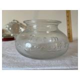 Vintage Glass Apothecary and Advertising Jar Collection with Magnifying Glass Paperweight