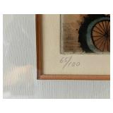 G. Rodo Boulanger Signed and Numbered Etching 65/100 in Frame