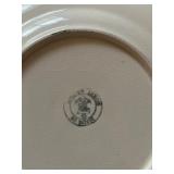 Vintage Woods Ware England Hand Painted Cream Soup Bowls and Saucers Set