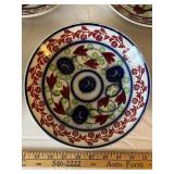 Set of 6 Vintage Hand-Painted Porcelain Bowls with Floral Design