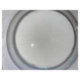 Antique Hand Painted Plate with Rabbits and Floral Border