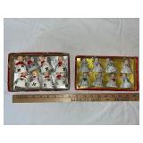 Set of 16 Vintage Porcelain Angel Christmas Ornaments in Original Boxes