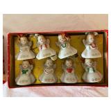 Set of 16 Vintage Porcelain Angel Christmas Ornaments in Original Boxes