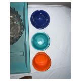 Vintage Kitchenware Lot with Muffin Pan, Cookie Cutters, Mixing Bowls, and Utensils