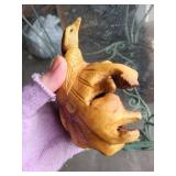 Hand-Carved Wooden Bird Figurine