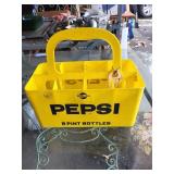 Vintage Pepsi 8 Pint Bottle Carrier Yellow Plastic