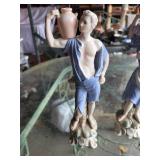 Vintage Porcelain Figurines Set & Clown Costume Sewing Pattern