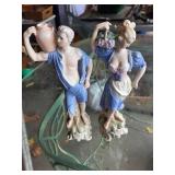 Vintage Porcelain Figurines Set & Clown Costume Sewing Pattern