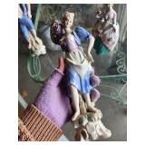 Vintage Porcelain Figurines Set & Clown Costume Sewing Pattern