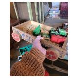 Vintage Toy Lot: Xylophone, Fisher-Price Train, Wooden Toys