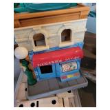 Vintage Toy Lot: Xylophone, Fisher-Price Train, Wooden Toys