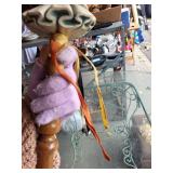 Vintage Jester Puppet Head with Wooden Handle