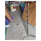 Vintage Metal Storage Rack with Wire Design