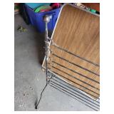 Vintage Metal Storage Rack with Wire Design
