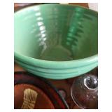 Vintage Kitchenware & Decor Lot: Copper Pot, Glassware, Bowls