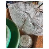 Vintage Kitchenware & Decor Lot: Copper Pot, Glassware, Bowls