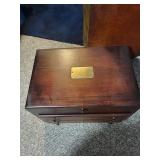 Vintage Wooden Cutlery Chest with Sterling Silverware