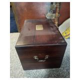 Vintage Wooden Cutlery Chest with Sterling Silverware