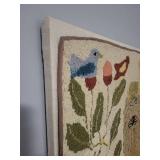 Handmade Rug with Lion and Nature Motifs - 36x35 Inches