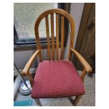 Wooden Dining Chair with Cushioned Seat