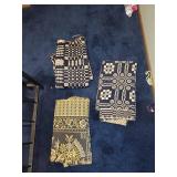 Lot of Vintage Woven Patterned Blankets and Throws