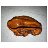 Vintage Wooden Letter Holder with Carved Handle