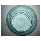 Set of 4 Vintage Majolica Pottery Decorative Embossed Ceramic Plates