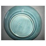 Set of 4 Vintage Majolica Pottery Decorative Embossed Ceramic Plates