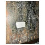 Antique Rustic Wooden Tray with Heart-Shaped Handles