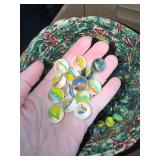 Vintage Pool Balls & Colorful Cat