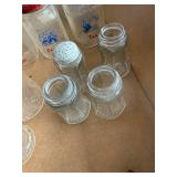 Vintage Hazel Atlas Dutch Boy Glass Shakers, Bo Bo the Clown Bottles, and Bottle Collection with Unique Designs