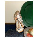 Santa Claus Decor Collection: Figurines, Plate & Tapestry