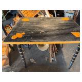 Antique Card Table with Card Suit Design