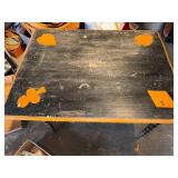 Antique Card Table with Card Suit Design