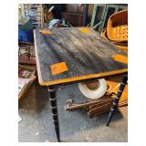 Antique Card Table with Card Suit Design