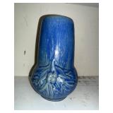 Vintage Abingdon USA Green and Blue Textured Ceramic Vases Lot