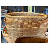 Set of 3 Vintage Woven Baskets - Rustic Home Decor and Storage