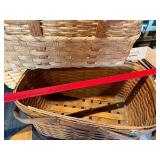 Set of 3 Vintage Woven Baskets - Rustic Home Decor and Storage